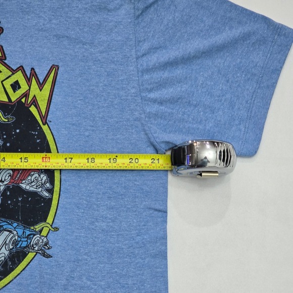 Soft Spun Voltron Vintage Graphic T-Shirt Mens Large Blue Heathered Short Sleeve - Picture 8 of 12